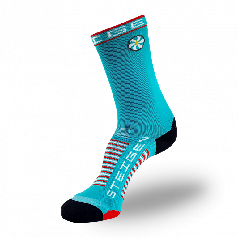 Aqua Blue Running Socks ¾ Length